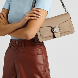 Coach Tabby Leather Crossbody with Silver 'C' Accent